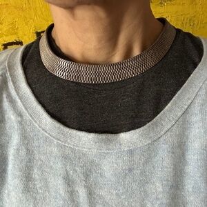 1990s Metal collar necklace